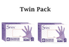 SRIEX NITRILE POWDER FREE GLOVES - L Size - 2 Boxes - Twin Pack