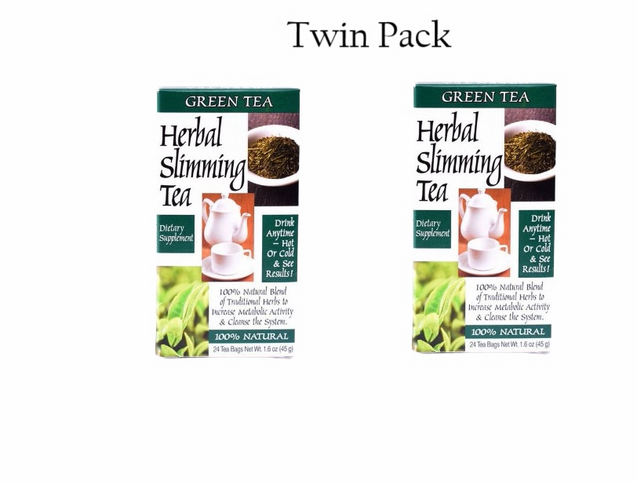 21st Century Herbal Slimming Tea - Japanese Green Tea with Garcinia Cambogia & Gymnema Sylvestre 24s x 2 - Twin Pack
