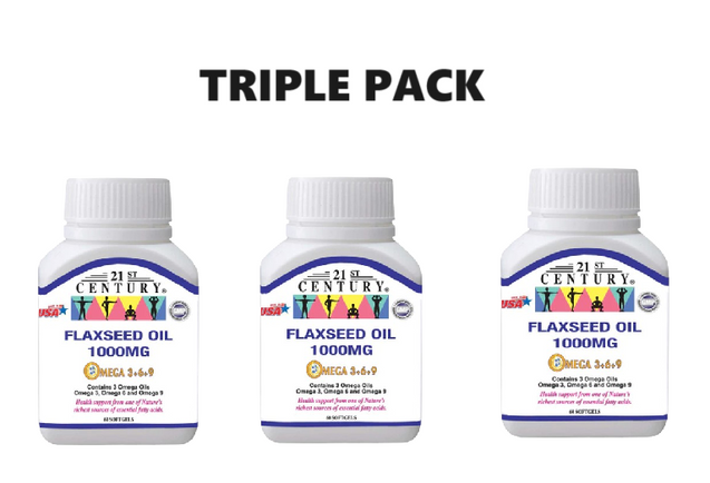 21st Century Omega 3 1000 mg 60s x 3 - Triple pack