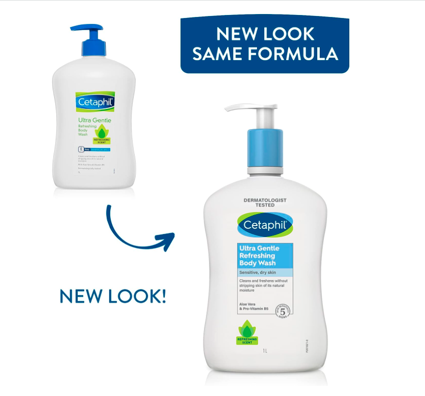 Cetaphil Ultra Gentle Body Wash (Refreshing) 1000ml Woods Pharmacy