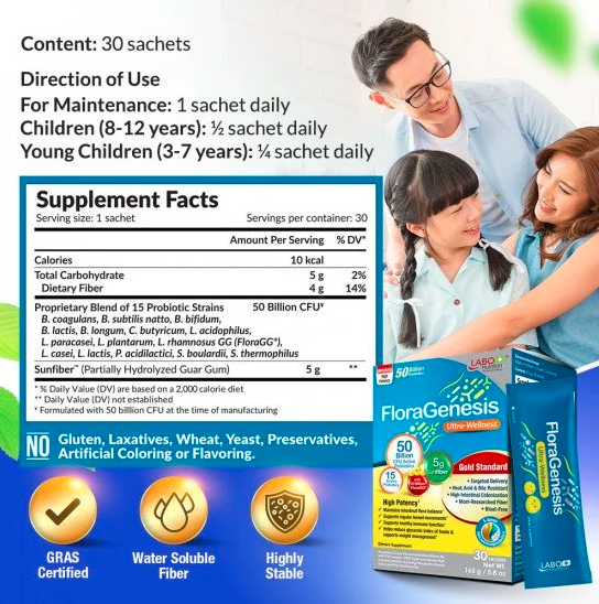 LABO Nutrition FloraGenesis Ultra-Wellness 4.5g X 30 sachets