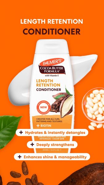Palmer’s Cocoa Butter (With Biotin) Length Retention Conditioner 400ml with FREE PALMERS SAMPLES