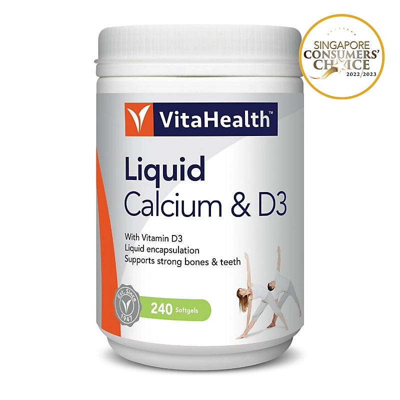 VitaHealth Liquid Calcium with Vitamin D (240softgels promo pack