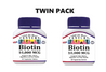21st Century Biotin 10000 mcg 60 Tablets x 2 - Twin Pack