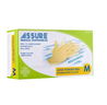Bundle of 3 - Assure Latex Exam Gloves Powder Free Size M 100 Pcs per Box