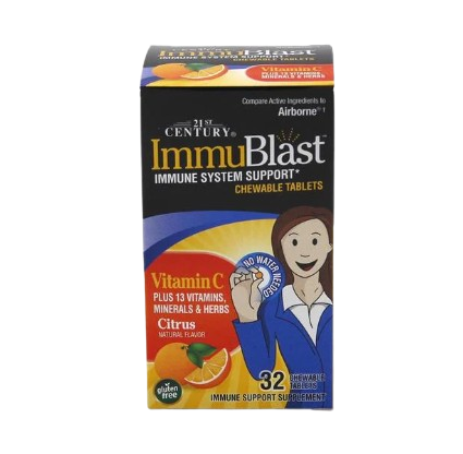 21st Century 21st Century Immublast 32 Chewable Tablets - Citrus Flavour x 3 - Triple Pack