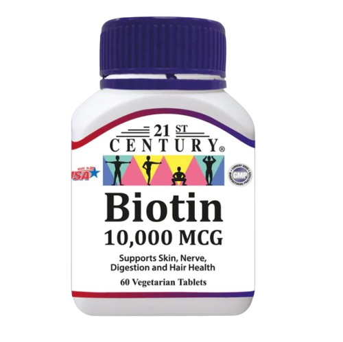 21st Century Biotin 10000 mcg 60 Tablets x 2 - Twin Pack