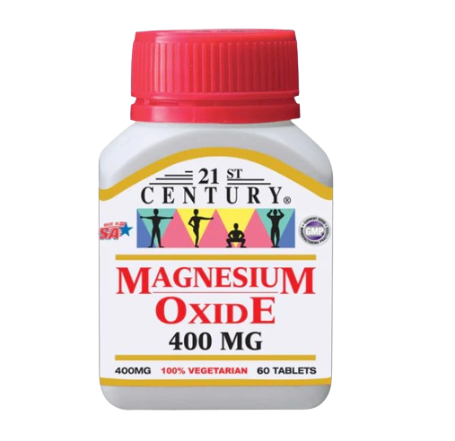 21st Century Magnesium Oxide 400mg 60 Tablets x 2 - Twin Pack