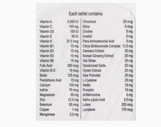 21st Century Men's Power Vitamins Tab 30s x 2 - Twin Pack