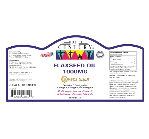 21st Century Omega 3 1000 mg 60s x 3 - Triple pack