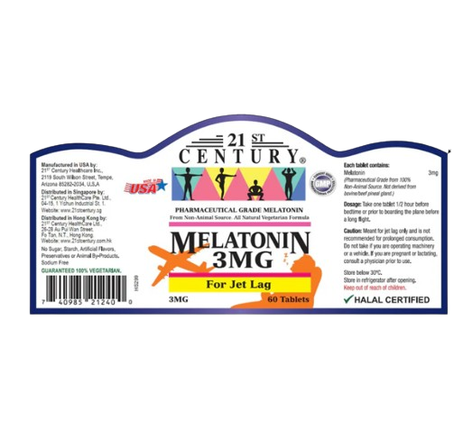 21st Century Melatonin 3mg 60 Tablets x 3 - Triple pack