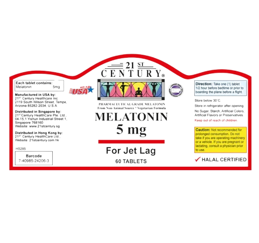 21st Century Melatonin 5mg 60 Tablets x 2 - Twin pack