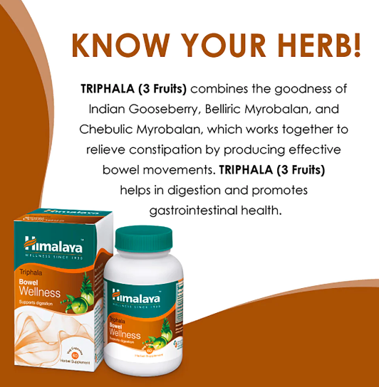 Himalaya Triphala Bowel Wellness 60s x 2 Woods Pharmacy