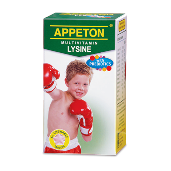 Appeton Multivitamin Lysine Prebiotics Chewable Tablet 60s
