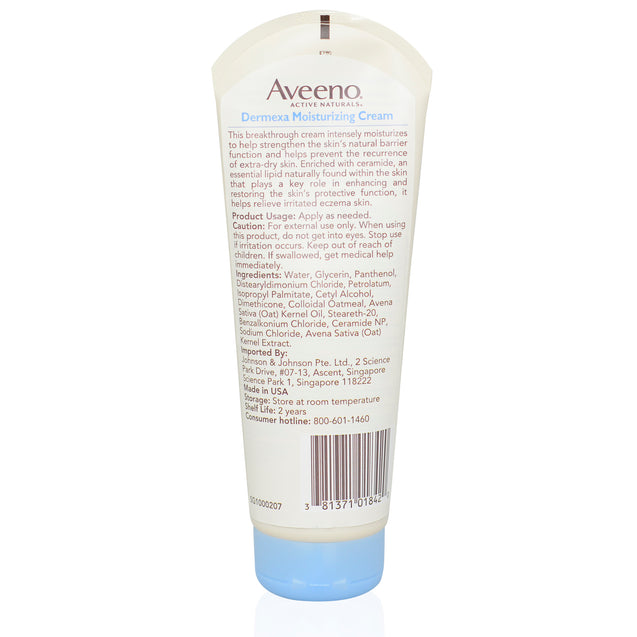 Aveeno Body Dermexa Moisturising Cream 206g_back