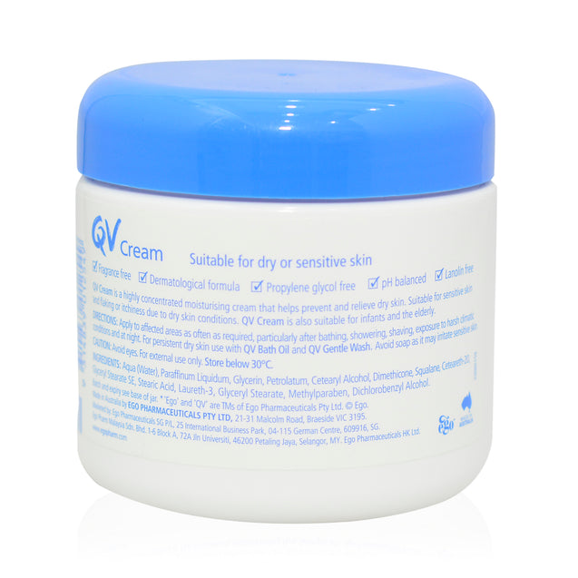 QV Moisturising Cream 250g_back