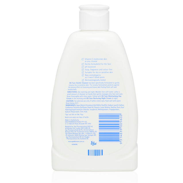 QV Face Gentle Cleanser 250g_back