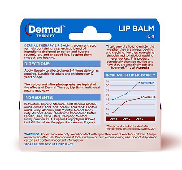 Dermal Therapy Lip Balm 10g Twin Pack