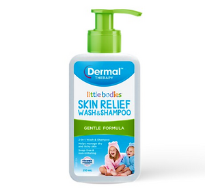 LITTLE BODIES SKIN RELIEF WASH AND SHAMPOO 210ML SINGLE / TWIN PACK