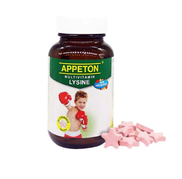 Appeton Multivitamin Lysine Prebiotics Chewable Tablet 60s