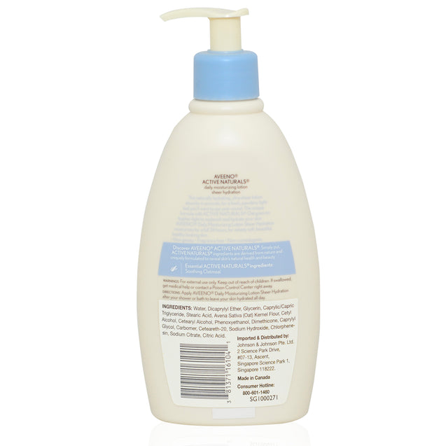 Aveeno Daily Moisturising Lotion Sheer Hydration 350ml_back
