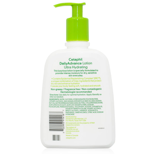 Cetaphil Daily Advance Lotion 473ml_back