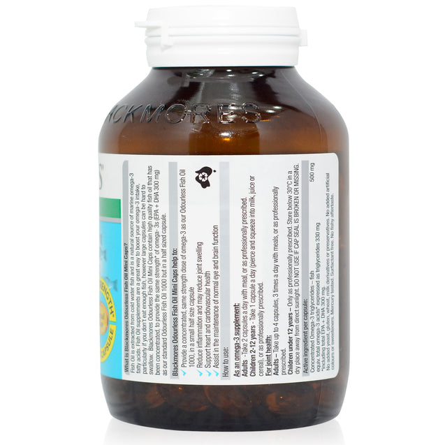 Blackmores Odourless Fish Oil Mini Caps_backview