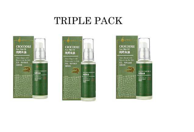 Heritage crocodile pure skin oil triple pack 50ml x 3