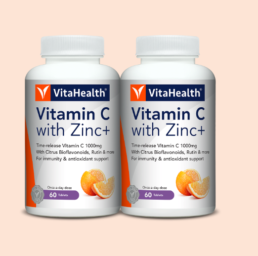 Vitahealth Vitamin C with Zinc(2x60tablets) - Woods Pharmacy