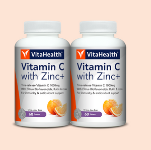 Vitahealth Vitamin C with Zinc(2x60tablets)