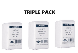 SMITH & NEPHEW S&N S&N GZE SWAB 5 X 5 CM X 8 PLY 100S x 3 - Triple Pack