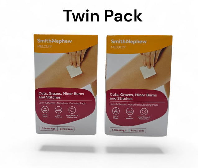 SMITH & NEPHEW S&N MELOLIN 5 X 5 CM 5S x 2 - Twin Pack