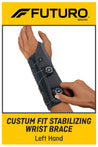 FUTURO CUSTOM FIT STABILIZING WRIST BRACE, Left Hand, ADJUSTABLE