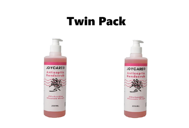 JOYCARE ANTISEPTIC HANDSCRUB 500ml x 2 - Twin Pack - Chlorhexidine Gluconate 4% w/v