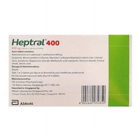 CLEARANCE SALE - Heptral 400mg 30 Tablets - EXP FEB 2027