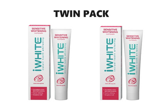 white sensitive whietning toothpaste twin pack