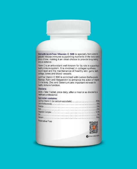 VitaHealth Acid-Free Vitamin C 500(2 X 60tablets)