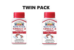 21st Century Double Strength Omega 3 90s x 2 - Twin Pack