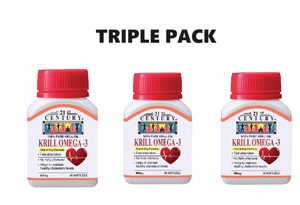 21st Century Krill Omega 3 400mg 60s x 3 - Triple pack