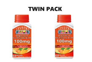 21st Century Vegetarian Co Enzyme Q10 100mg 60s x 2 - Twin pack