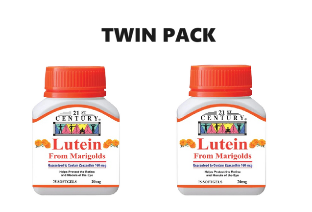 21st Century Lutein 20mg 75 Softgels x 2 - Twin pack