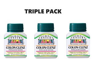 21st Century Colon Clenz 500mg 60 Capsules x 3 - Triple pack