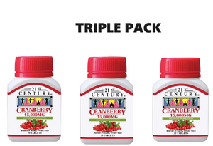 21st Century Cranberry Tab 15000mg 30 Tablets x 3 - Triple pack