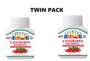 21st Century Cranberry 60000mg 30 Tablets x 2 - Twin pack