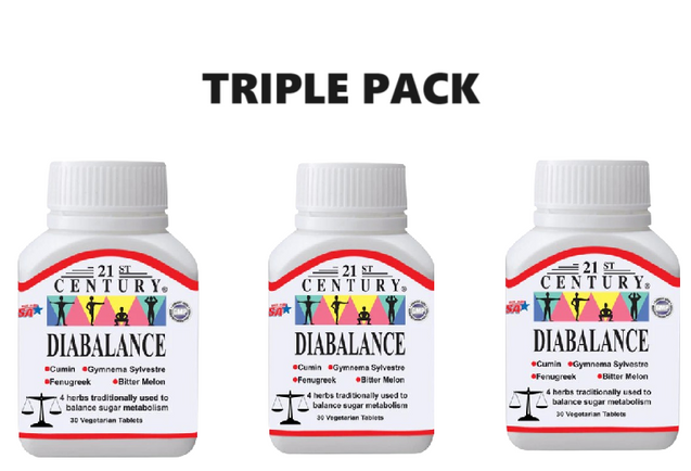 21st Century Diabalance 30 Tablets x 3 - Triple pack