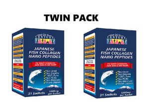 21st Century Japanese Fish Collagen Nano Peptides 31 Sachets x 2 - Twin pack