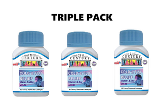 21st Century Cold & Flu Relief 60 Tablets x 3 - Triple pack