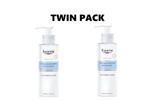 Eucerin Dermato Clean Mild Cleansing Milk 200ml x 2 - Twin Pack