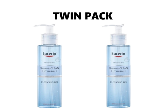 Eucerin Dermato Clean Refreshing Cleansing Gel 200ml x 2 - Twin Pack