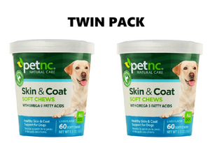 21st Century Essential Pet - Petnc Dogs Skin & Coat Omega + Vit D3 & E 60 Gummies x 2 - Twin Pack